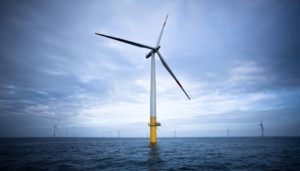 Windturbine des Offshore Windparks Baltic 1 in der Ostsee.